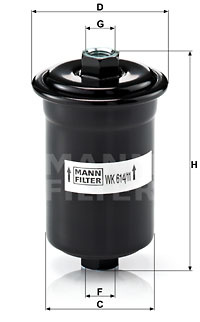 Filtru combustibil (WK61411 MANN-FILTER) HYUNDAI,KIA,LEXUS,TOYOTA