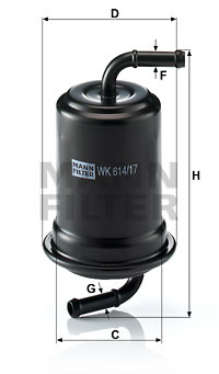 Filtru combustibil (WK61417 MANN-FILTER) MAZDA,PROTON