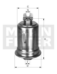 Filtru combustibil (WK61427 MANN-FILTER)