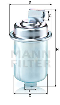 Filtru combustibil (WK61444 MANN-FILTER) HYUNDAI