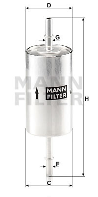 Filtru combustibil (WK61446 MANN-FILTER) FORD,FORD AUSTRALIA,MAZDA,VOLVO