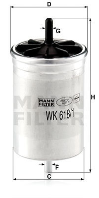 Filtru combustibil (WK6181 MANN-FILTER) RENAULT