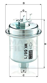 Filtru combustibil (WK681X MANN-FILTER) HONDA,ROVER
