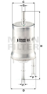 Filtru combustibil (WK69 MANN-FILTER) AUDI,KTM,SEAT,SKODA,VW