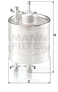 Filtru combustibil (WK7111 MANN-FILTER) MERCEDES-BENZ