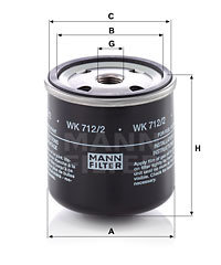Filtru combustibil (WK7122 MANN-FILTER) AEBI,BELARUS,DEUTZ-FAHR,FENDT,GRECAV,IRISBUS,IVECO,MICROCAR