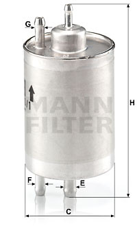 Filtru combustibil (WK7201 MANN-FILTER) MERCEDES-BENZ
