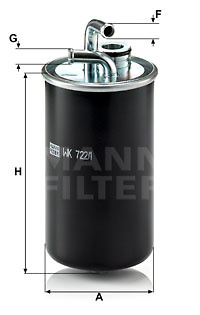 Filtru combustibil (WK7221 MANN-FILTER) CHRYSLER,DODGE,JEEP
