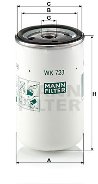 Filtru combustibil (WK72310 MANN-FILTER) ASKAM (FARGO/DESOTO),DAF,DEUTZ-FAHR,FENDT,FODEN TRUCKS,GAZ,...