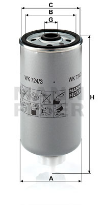 Filtru combustibil (WK7243 MANN-FILTER) BM TRACTORS,IVECO,MULTICAR,SANTANA