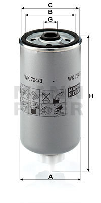 Filtru combustibil (WK7243 MANN-FILTER) BM TRACTORS,IVECO,MULTICAR,SANTANA