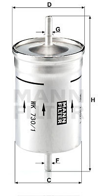 Filtru combustibil (WK7301 MANN-FILTER) AUDI,CHERY,SEAT,SKODA,VW