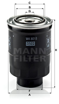 Filtru combustibil (WK8018X MANN-FILTER) FORD,FORD AUSTRALIA,MAZDA