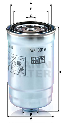 Filtru combustibil (WK8019 MANN-FILTER) HYUNDAI,KIA