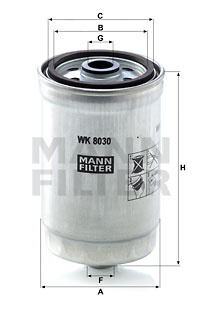 Filtru combustibil (WK8030 MANN-FILTER) HYUNDAI,KIA
