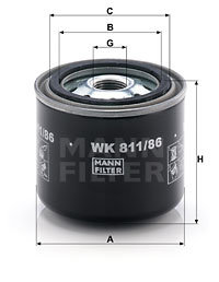 Filtru combustibil (WK81186 MANN-FILTER) HOLDEN,ISUZU,JEEP,NISSAN,TOYOTA