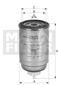 Filtru combustibil (WK82 MANN-FILTER)