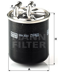 Filtru combustibil (WK820 MANN-FILTER) MITSUBISHI,SMART