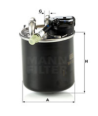Filtru combustibil (WK82017 MANN-FILTER) MERCEDES-BENZ