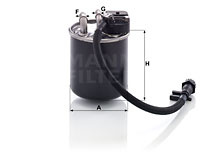 Filtru combustibil (WK82019 MANN-FILTER) MERCEDES-BENZ