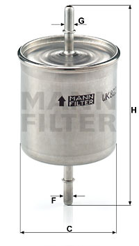 Filtru combustibil (WK8222 MANN-FILTER) VOLVO