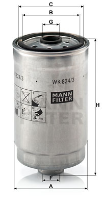 Filtru combustibil (WK8243 MANN-FILTER) HYUNDAI,KIA