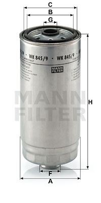Filtru combustibil (WK8459 MANN-FILTER) RENAULT TRUCKS