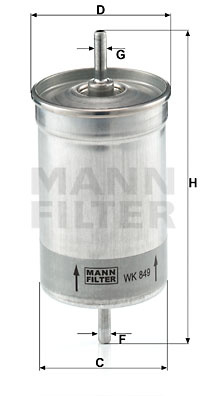 Filtru combustibil (WK849 MANN-FILTER) FORD,VOLVO