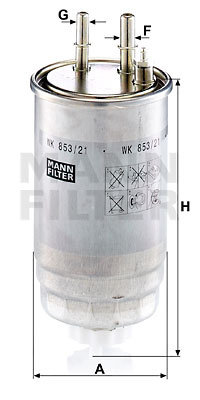 Filtru combustibil (WK85321 MANN-FILTER) ALFA ROMEO,CHRYSLER,Citroen,FIAT,FORD,LANCIA,OPEL,PEUGEOT,V...