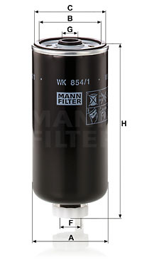 Filtru combustibil (WK8541 MANN-FILTER) FIAT,KIA,UAZ