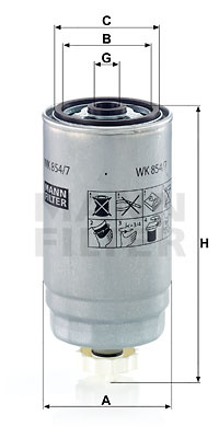 Filtru combustibil (WK8547 MANN-FILTER) CHRYSLER
