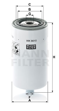 Filtru combustibil (WK9010 MANN-FILTER) DAF,OTOKAR