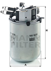 Filtru combustibil (WK9039 MANN-FILTER) NISSAN