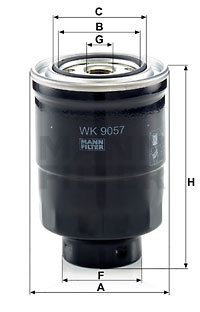 Filtru combustibil (WK9057Z MANN-FILTER) Citroen,MITSUBISHI,PEUGEOT
