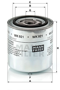 Filtru combustibil (WK921 MANN-FILTER)