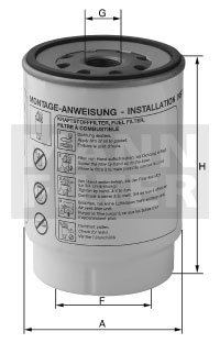 Filtru combustibil (WK9241X MANN-FILTER) CHRYSLER,JEEP