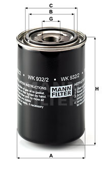 Filtru combustibil (WK9322 MANN-FILTER)