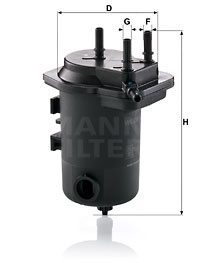 Filtru combustibil (WK9399X MANN-FILTER) NISSAN,RENAULT