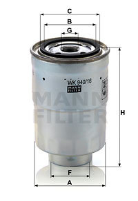 Filtru combustibil (WK94016X MANN-FILTER) MITSUBISHI,SUZUKI