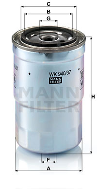 Filtru combustibil (WK94037X MANN-FILTER) MITSUBISHI
