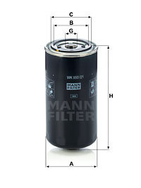 Filtru combustibil (WK95021 MANN-FILTER) AVIA,BERKHOF,BMC,DAF,FODEN TRUCKS,FORD,GINAF,IRISBUS,IVECO,...