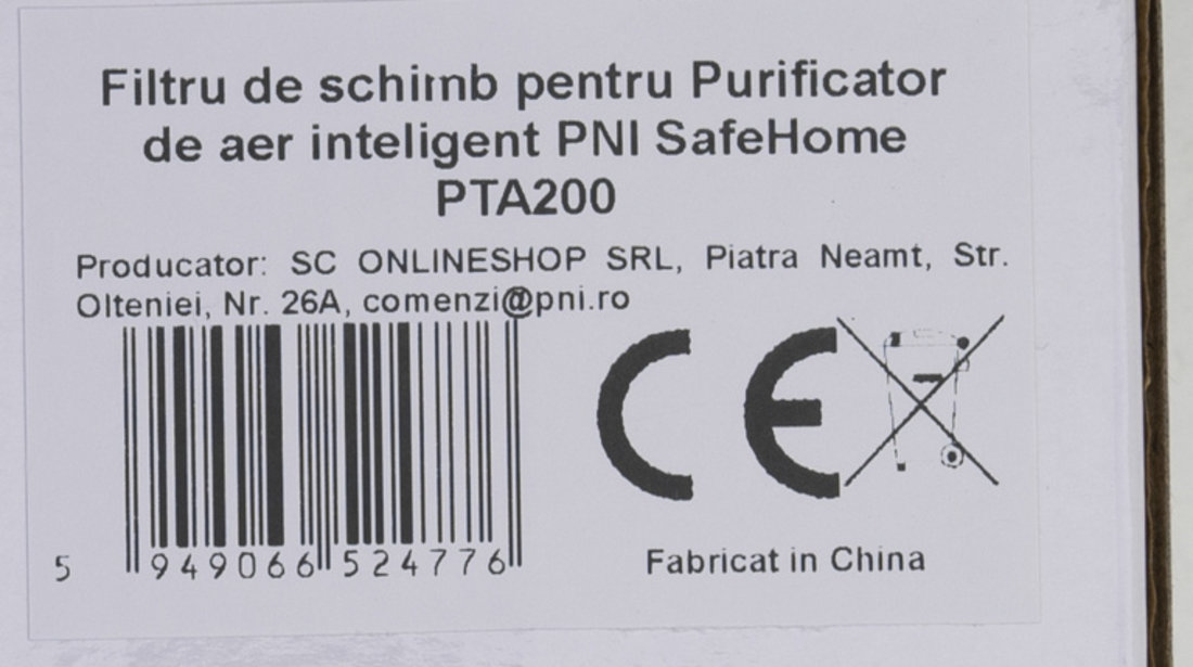 Filtru de schimb pentru Purificator de aer inteligent PNI SafeHome PTA200 PNI-PTA200-EF