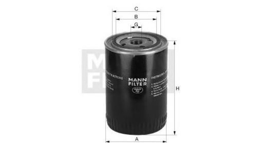 Filtru de ulei Fiat 1500-2300 1962-1970 #2 0451202001