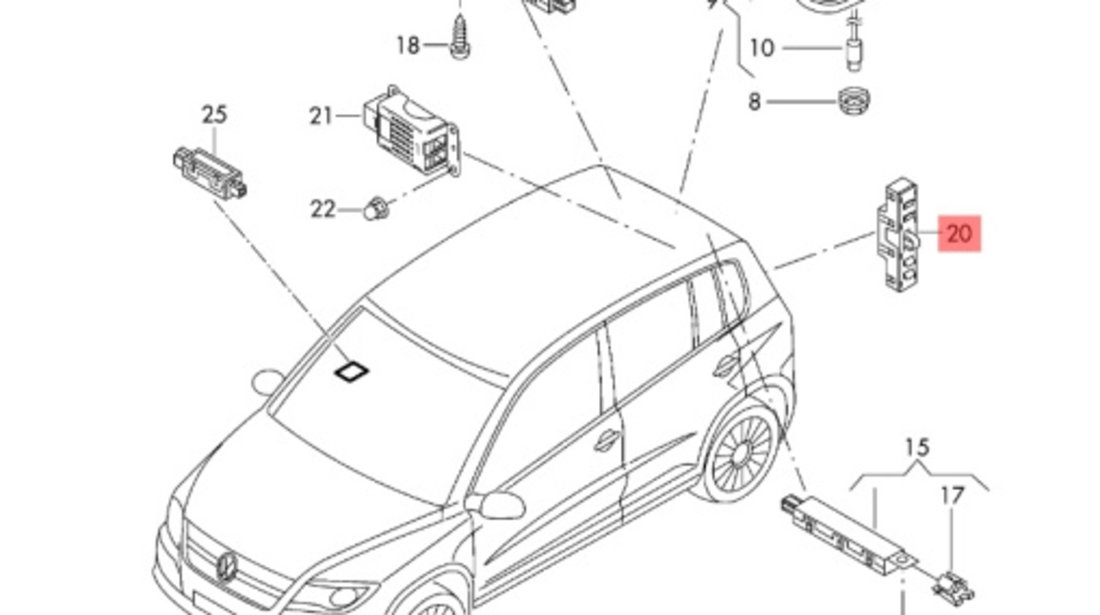 Filtru frecventa radio Volkswagen Golf 6 (5K1) Hatchback 2011 1.4 TSI OEM 5N0035570