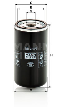 Filtru hidraulic, cutie de viteze automata (WD7245 MANN-FILTER)