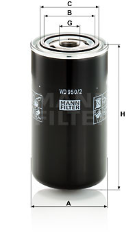 Filtru hidraulic, cutie de viteze automata (WD9502 MANN-FILTER)