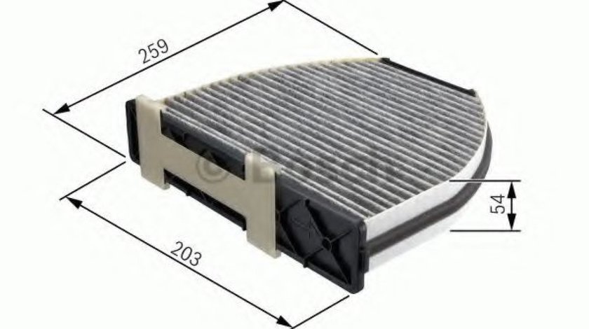 Filtru polen / aer habitaclu MERCEDES C-CLASS (W202) (1993 - 2000) BOSCH 1 987 432 301 - produs NOU