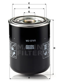 Filtru, sistem hidraulic primar (WD13746 MANN-FILTER)