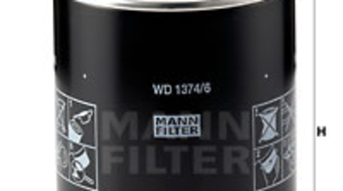 Filtru, sistem hidraulic primar (WD13746 MANN-FILTER)