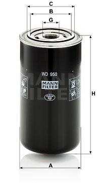 Filtru, sistem hidraulic primar (WD950 MANN-FILTER)